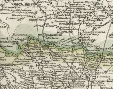Карта Шуберта 1823-1840 г.