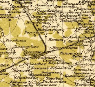 Карта Стрельникова 1887 г